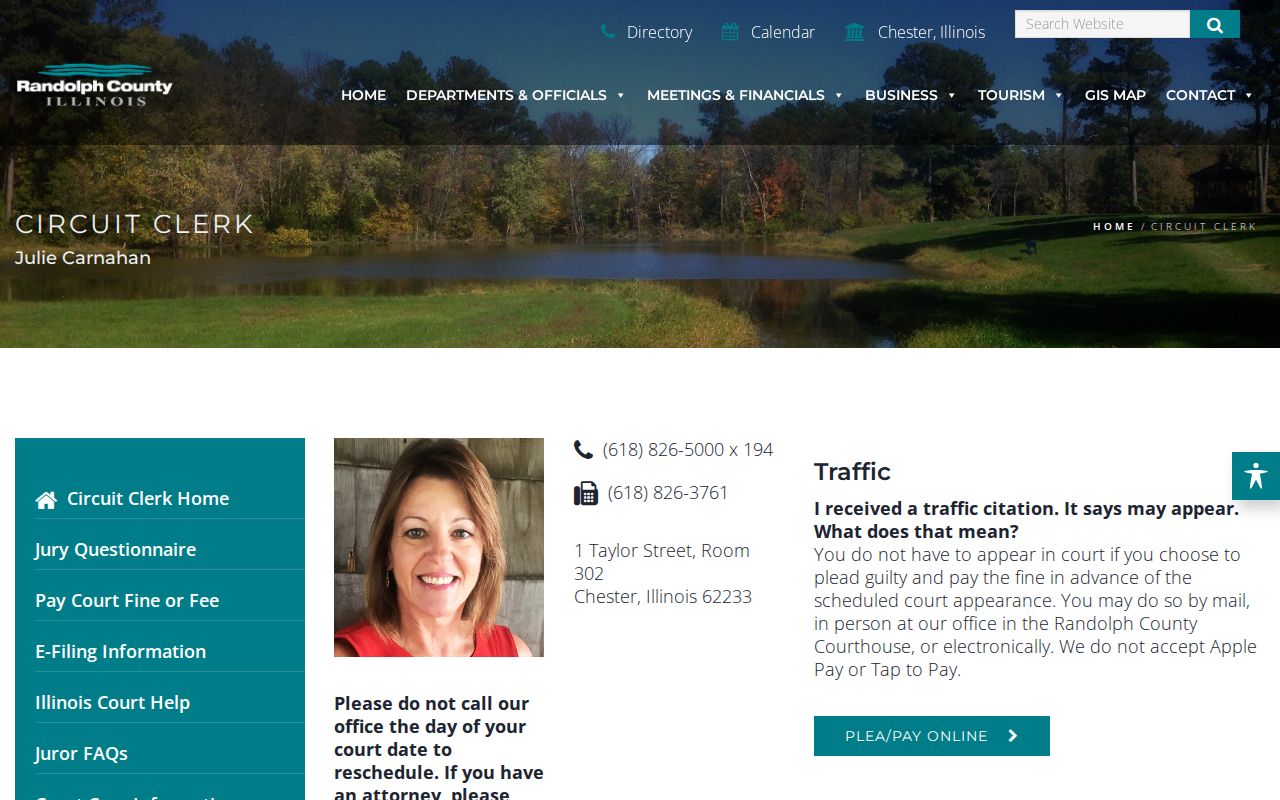 Randolph County Circuit Clerk Room 302 contact and court case link