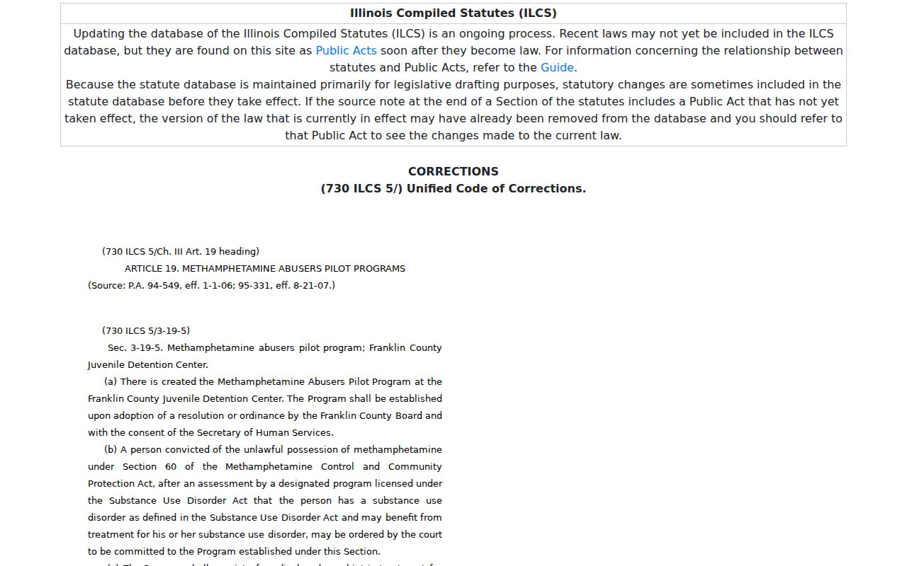 Illinois felony and misdemeanor classifications in the Unified Code of Corrections